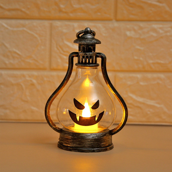 Halloween pumpa lykta rekvisita Party Hängdekor LED-lampa C