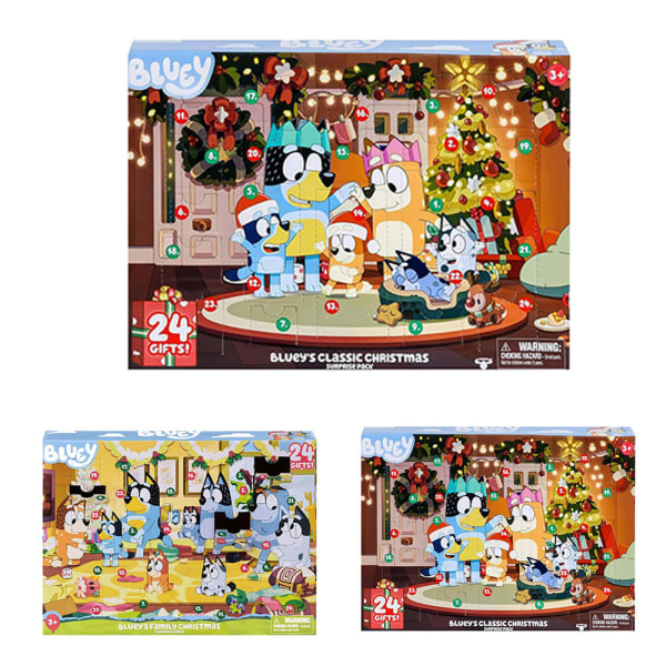 Bluey figurer julkalender barn 24 st leksak prydnad A