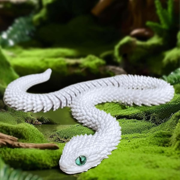 3D-tryckt Djurset, 3D-tryckt Ormleksak, Flexibel Avkopplingsspel, 3D-tryckt Djur Utsökt Söt Husdjursleksak, Avkopplingsspel för Vuxna G 60cm