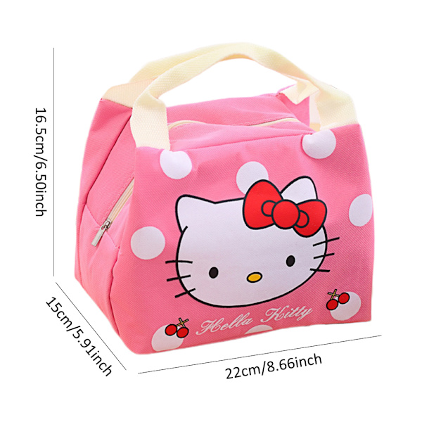 Eristetty lounaskassi lounasrasia naisille miehille uudelleenkäytettävä Stich-lounaskassi työhön Pink Cat