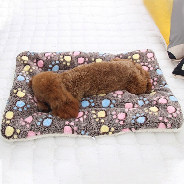 Husdjursmatta tryckt katt hund valp varm dyna filt kudde madrass grey bear head 61*41cm