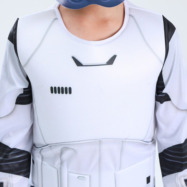 Barns vita soldat Star Wars Halloween Cosplay kostym M
