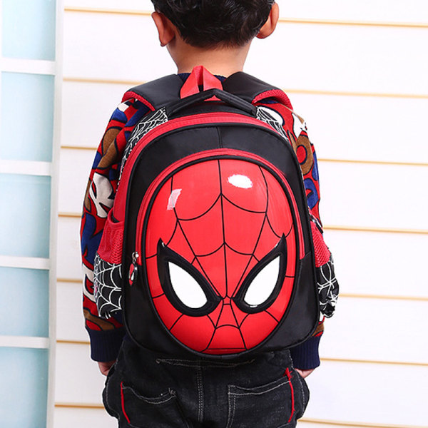 Spiderman Boy Barn Ryggsäck Skolväska Stor kapacitet Väska Black