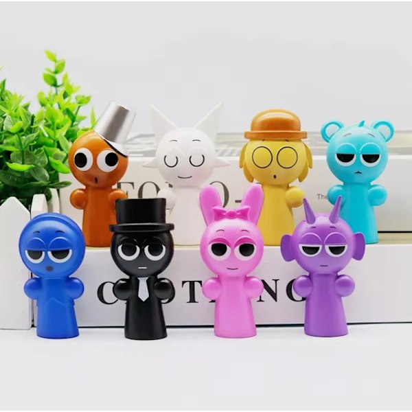 8-pack Sprunki Actionfigurer Mjuk Leksak Perfekt för Komfort och Fantasi Julklapp, Fest A