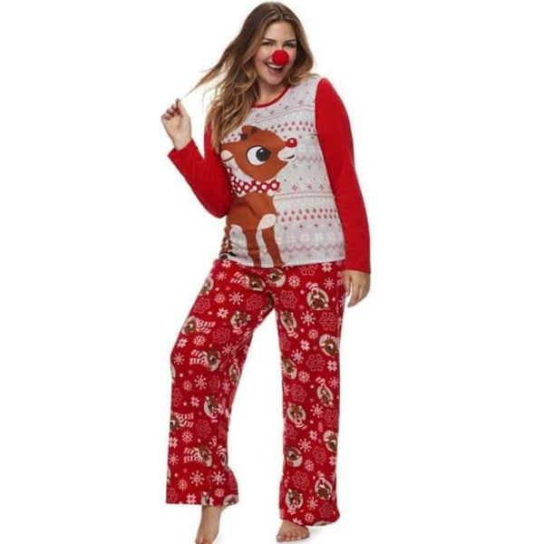 Familj Jul Föräldrar-Barn Älg Pyjamas Outfit Nattkläder women L