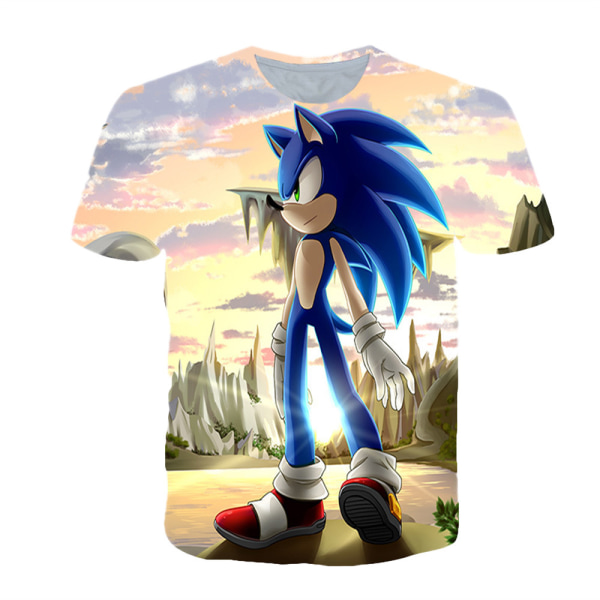 Sonic The Hedgehog 3D T-shirts Barn Pojkar Flickor Kortärmade toppar C 7-8 år = EU 122-128