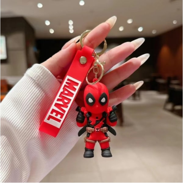 Deadpool och Wolverine Figur Nyckelring Nyckelring Barn Pojkar Hänge Väska Charm C