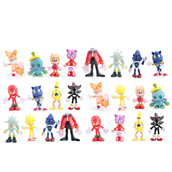 24 Rutor Julkalender Blind Box Leksak - 24 Dagars Nedräkning Julkalender Mini Sonic Figurer Presentset För Barn Julhelg