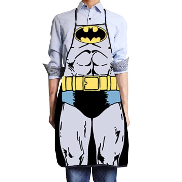 Forklæde med tryk, lommer, hagesmæksforklæder, køkken, madlavning, kok, bagning Batman 54x72cm