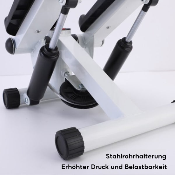 Mini Stepper, Trappmaskin, Fotklämma, Lastkapacitet 100 kg, Utrustad med Motståndsband, Lämplig för Hem- och Utomhusövningar, Nybörjare, Svart