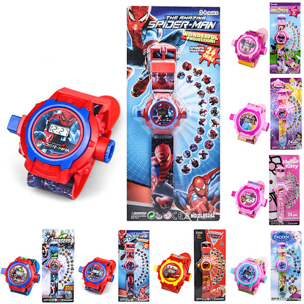 Barnprojektor Digital Armbandsur Flip Cover Projektionsklocka Pojkar Flickor Present Ice and snow