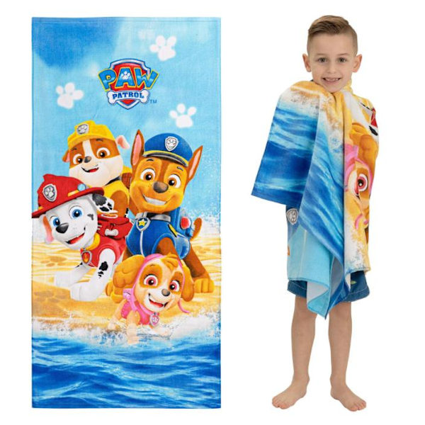 Barn Cartoon Badhandduk Pojkar Flickor Strand Simning Snabbtorkande Poncho Badrock Semester #7 60*120cm