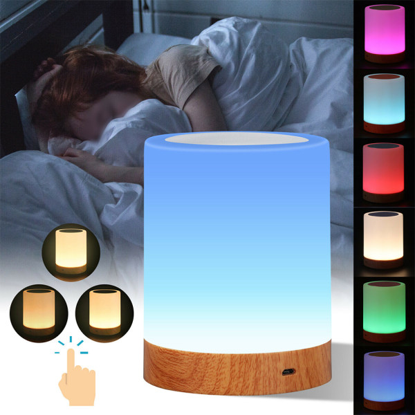Touch Sensing skrivbordslampa Atmosphere LED nattljus vid sängen