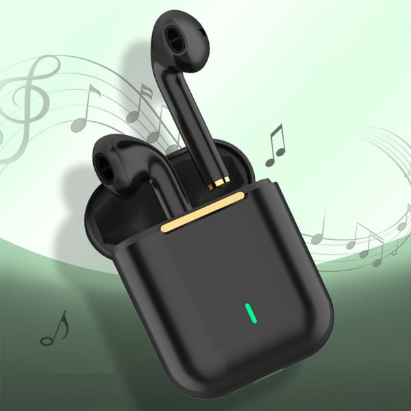 Uppladdningsbara trådlösa Bluetooth -hörlurar Sport Röstsamtal black