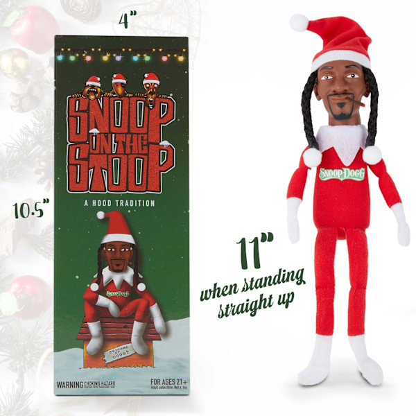 Christmas Dogg On Stoop 2024 Joulunukke 12” Pienet pehmolelut Hyllykoriste Sisältää Lelu Lisä T-paidan Aurinkolasit ja Kaulakorun