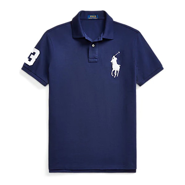 PoloRalphLauren Herr Classic Fit Kortärmad Poloshirt Royal Blue-White M