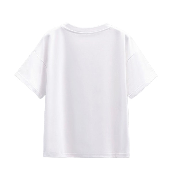 Kuromi Kostym Barn Flickor Sanrio Tecknad T-Shirt Plisserade Kjolar Set Outfit Klänning White 130cm