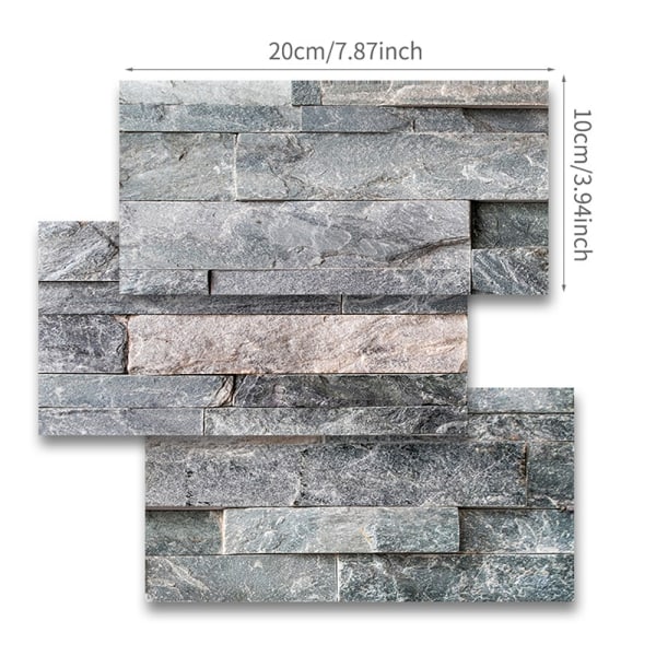 27X grå mosaik kakel tegel klistermärken badrum väggdekoration 27-PACK 20*10cm