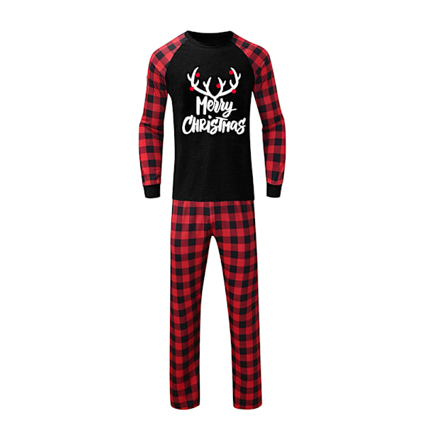 Familjematchande pyjamas för barn, spädbarn och vuxna till jul - Rutmönster - Pyjamasuppsättning för vuxna Men 2XL
