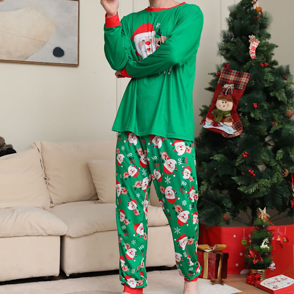 Joulu Pyjamat Perhe Yhteensopivat Joulupukki Kuviolliset Pyjamat Aikuiset Lapset Vauva Koira Joulu Yöasut Pyjama Setti Men M