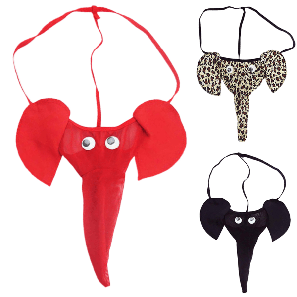 Män Elephant Stretch Tie Sexig Low Rise kalsonger String red