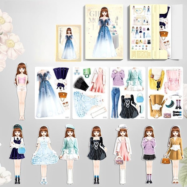 Magnetiska Kläddockor, Magnetisk Prinsessa Kläddocka för Flickor 4-7 År #5
