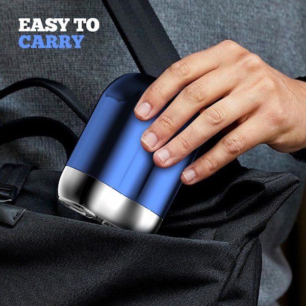 Ny Uppgraderad Modell Mini Dubbelhuvud Elektrisk Rakapparat, Unisex Mini Bärbar Elektrisk Rakapparat Grey