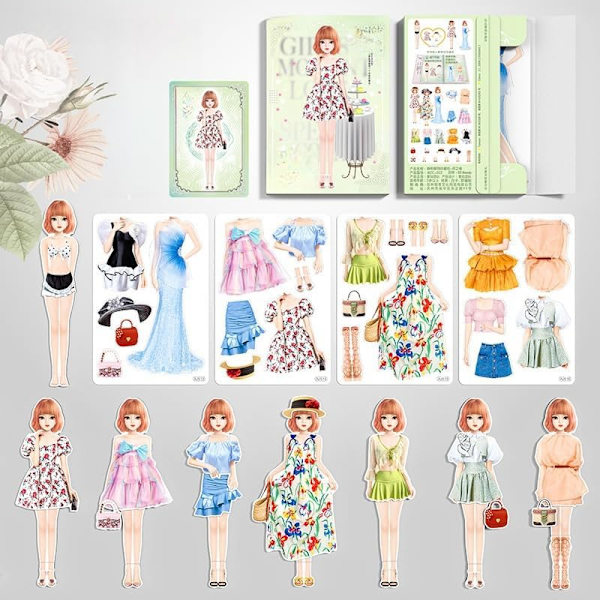 Magnetiska Kläddockor, Magnetisk Prinsessa Kläddocka för Flickor 4-7 År #3