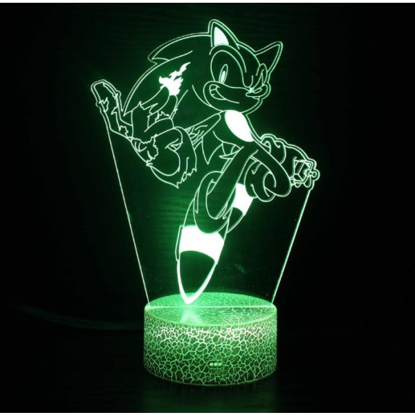 Sonic Night Light LED Colorful Touch Fjärrkontroll Bordslampa D