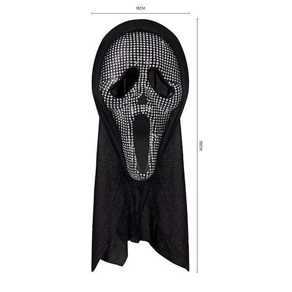 Halloween Fest Skrig Skelet Voksen Maske Ansigtsdækning Spøgelse Udklædning Rekvisitter