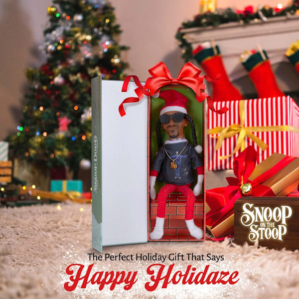 Christmas Dogg On Stoop 2024 Joulunukke 12” Pienet pehmolelut Hyllykoriste Sisältää Lelu Lisä T-paidan Aurinkolasit ja Kaulakorun