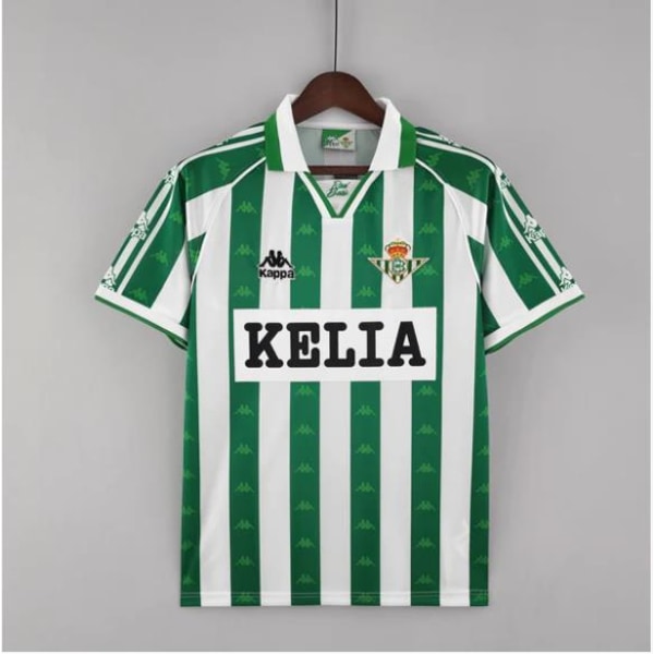 1996-97 Real Betis Hemma Retro Tröja Herr Kortärmad Jersey Fotbollströja 96-97 Real Betis Home 2XL