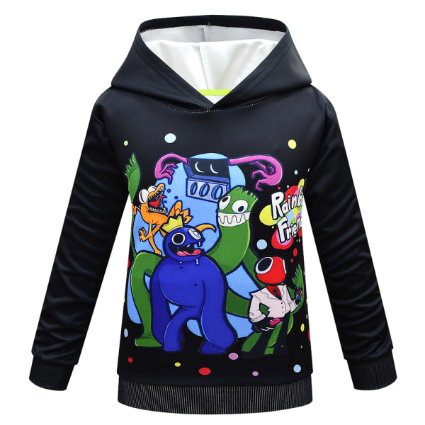 Rainbow Friends Kids Pullover Hoodie Sweatshirt Långärmade toppar black 140cm