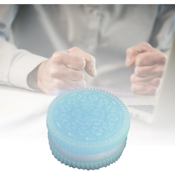 Rosa Cookie Squishy, Taba Squishy Stressavlastande Leksak, Klämma Sandwich Simulation, Ultra-Mjuk Avkoppling Leksak Sky Blue