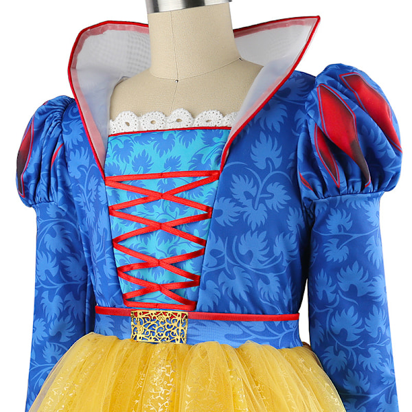 Snövit Prinsessklänning Flickor Cosplay Kostym Jul Party Maskeradklänning 110cm
