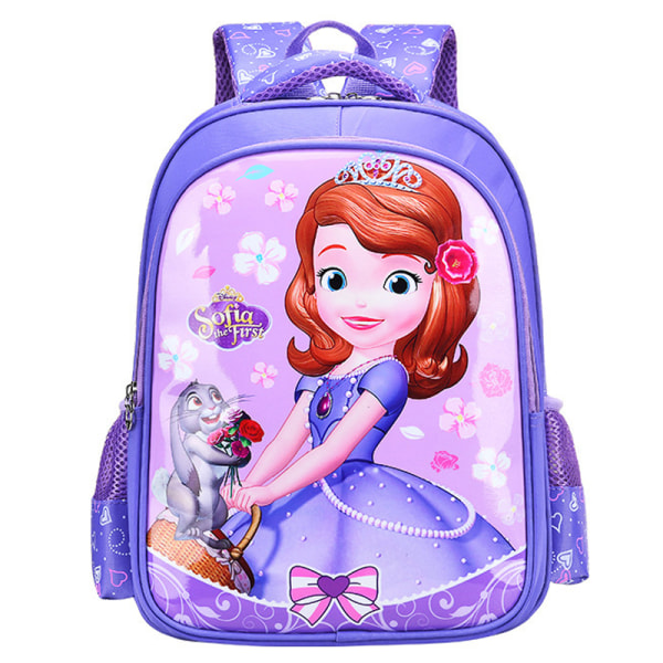 Disney barn skolväska anime sophia Frozen tjej ryggsäck Sophie Purple