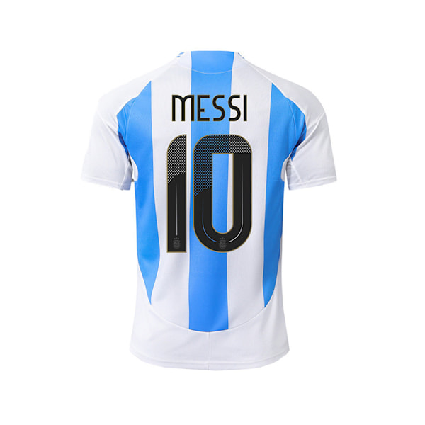 2024 Argentina Hemma Tröja Fotbollströjor, NO.10 MESSI Fotbollströja, Sport Träning Kortärmad Fotbollstopp för Herr Fotbollströja XL