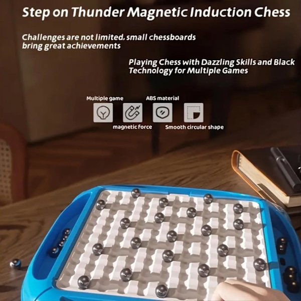 Uppgraderad Magnetisk Schackspelset, med Magnetiskt Brädspelet med 40 Magneter, Strategispel, Familjespel 40PCS
