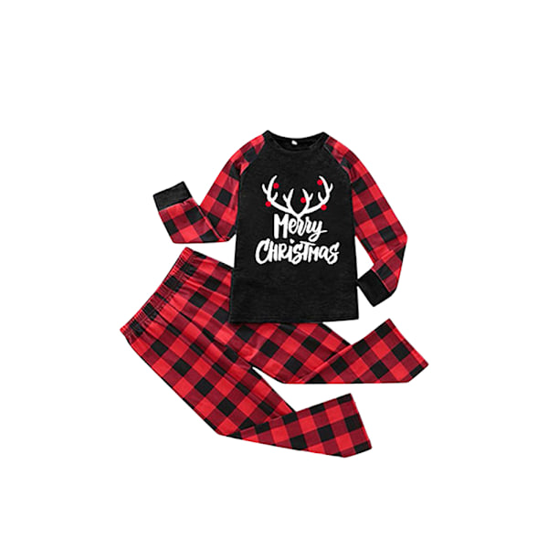 Familjematchande pyjamas för barn, spädbarn och vuxna till jul - Rutmönster - Pyjamasuppsättning för vuxna Kids 4-5Years