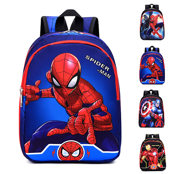 Spiderman Iron Man Barnryggsäck för Barn Rollspel Ryggsäck Resväska Lätt och Hållbar A