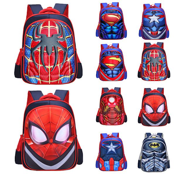 Superhelt/Spiderman Tegneserie Børne Rygsæk Rollespils Rygsæk Rejsetaske Let og Holdbar C
