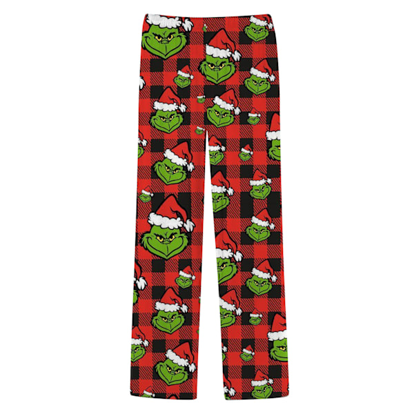 Julklappspysjamasbyxor för kvinnor, jultryck, pyjamasbyxor, vida ben, dragsko, semesterflanell, nattkläder A M