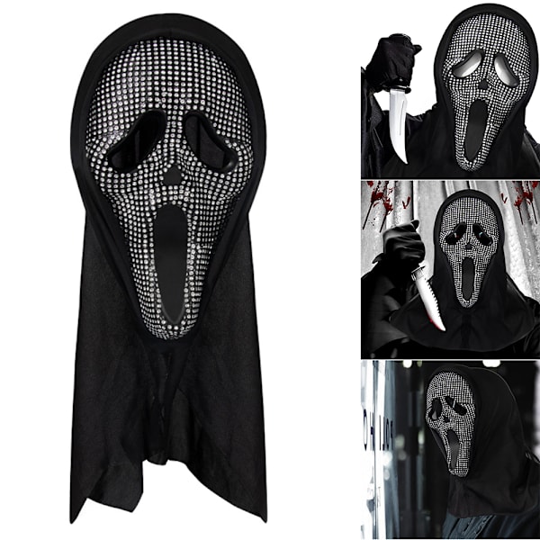 Halloween Fest Skrig Skelet Voksen Maske Ansigtsdækning Spøgelse Udklædning Rekvisitter