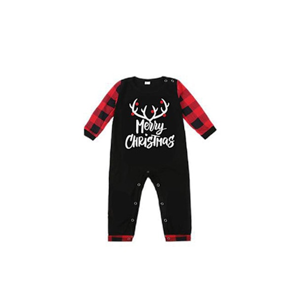 Familjematchande pyjamas för barn, spädbarn och vuxna till jul - Rutmönster - Pyjamasuppsättning för vuxna Baby 6-9M