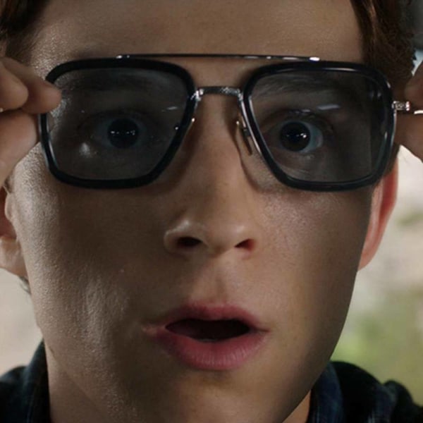Herr Solglasögon Kvadrat Ram Refraktion UV-skydd Utomhus Silver Frame Gradient Gray Lenses