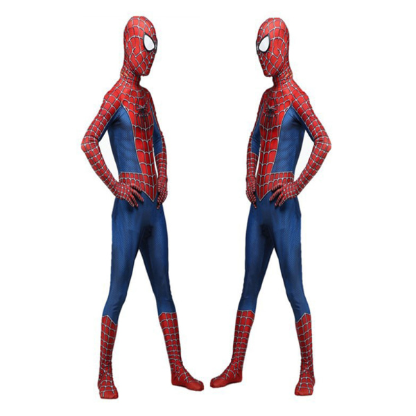 Klassisk Raimi Spiderman Cosplay Jumpsuit för Kids Boys Raimi Spiderman 7-9Years = EU122-134