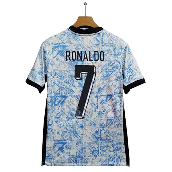 2024 Portugal Bortatröjor, NO.7 RONALDO Fotbollströja, Sport Träning Kortärmad Fotbollstopp för Herr Fotbollströja 2XL