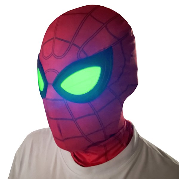 Spiderman Kids Light Up Lenses Mask Halloween Party Cosplay Costume Props Halloween Mask C