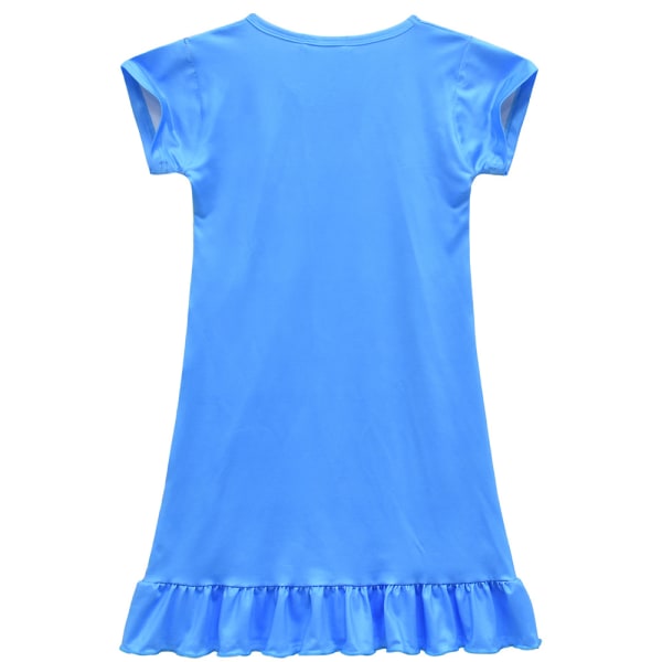 Encanto Mirabel Nattlinne Summer Ruffle Shirt Klänning Barn Flickor Blå 6-7 år = EU 116-122