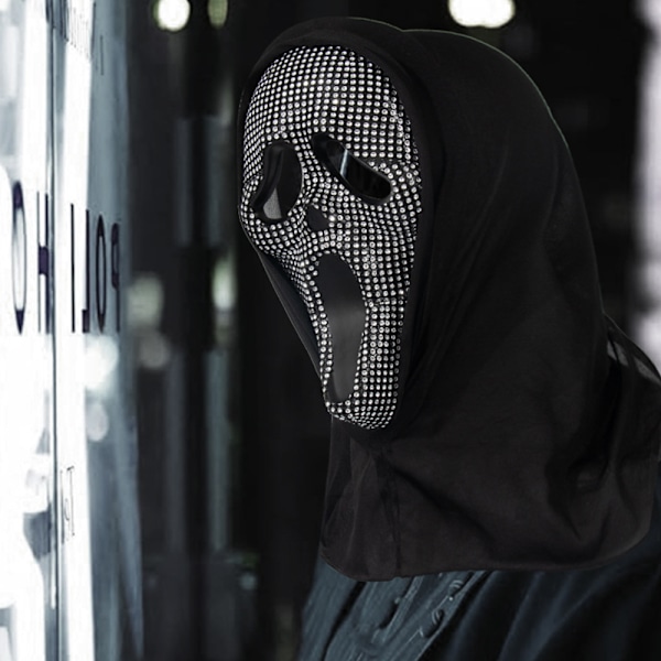 Halloween Fest Skrig Skelet Voksen Maske Ansigtsdækning Spøgelse Udklædning Rekvisitter